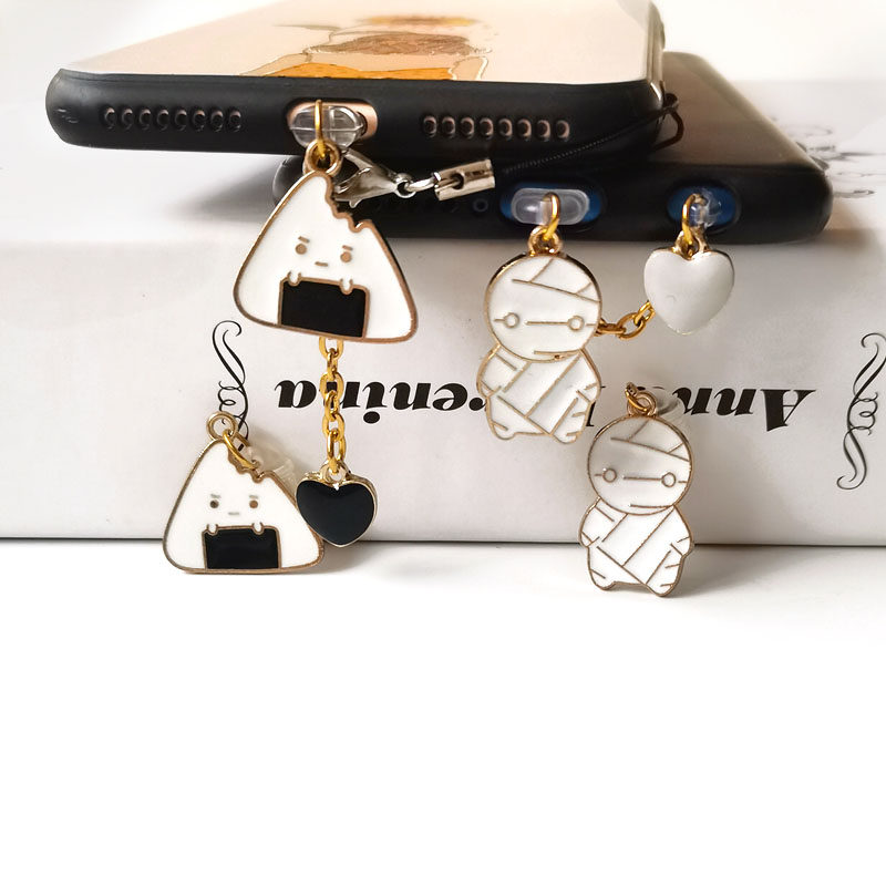 Prank for fun mummy with phone headphone headphone hole anti-dust plug suitable for Apple Android type-c charging mouth