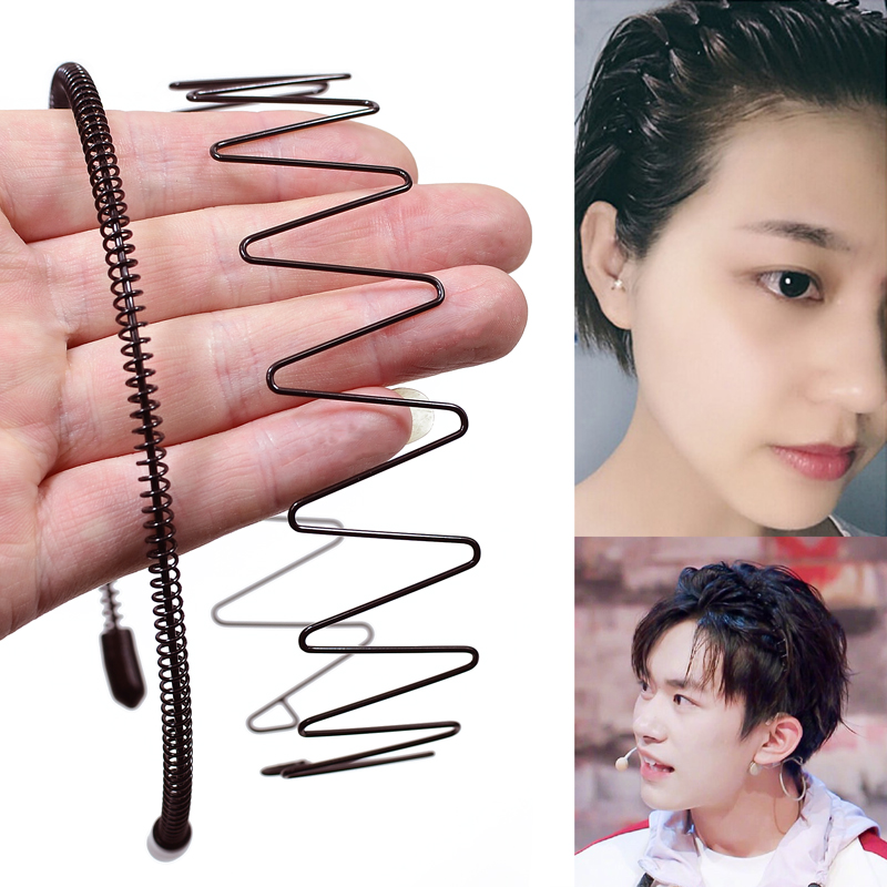 Hair Band Male Tide Invisible Beam Hair Boy Hair Collar Large Back Head Leave Long Hair Pressure Haircut Hair Curette Man Hair Stirrup Wash Face