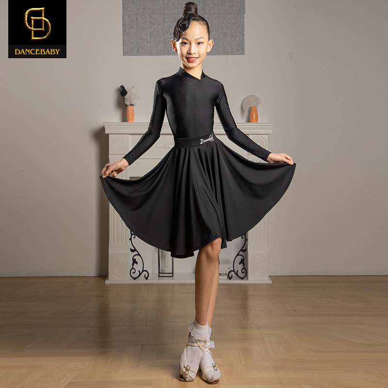 Dancebaby Latin Dance Competition Costume Professional Dance Costume Internet Celebrity New Dance Skirt Female Child Regulation Dress DAS237