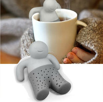 Creative tea filter Mr Tea Silicone bath villain tea maker Tea filter Black tea tea bag Kung Fu tea leaf filter