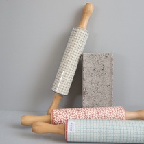 () Denmark Bloomingville Nordic style pure hand-painted ceramic solid wood rolling pin for rolling dough