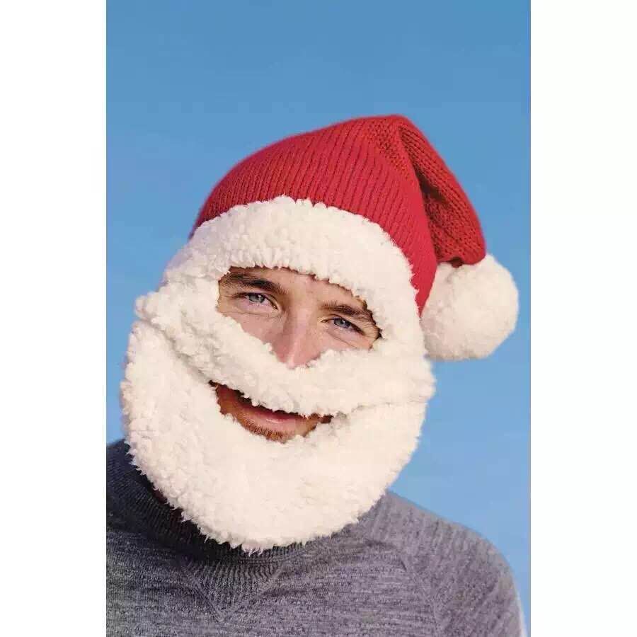 Export parent-child beard Christmas hat Christmas hat Christmas old man hat dancing hat children's knitted hat