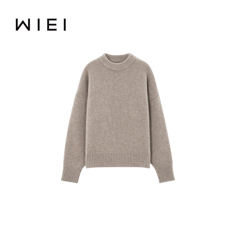 《Wi Ei》Life Sweater* Consinee 100% Cashmere Lazy and Relaxed Knitted Sweater W25309092