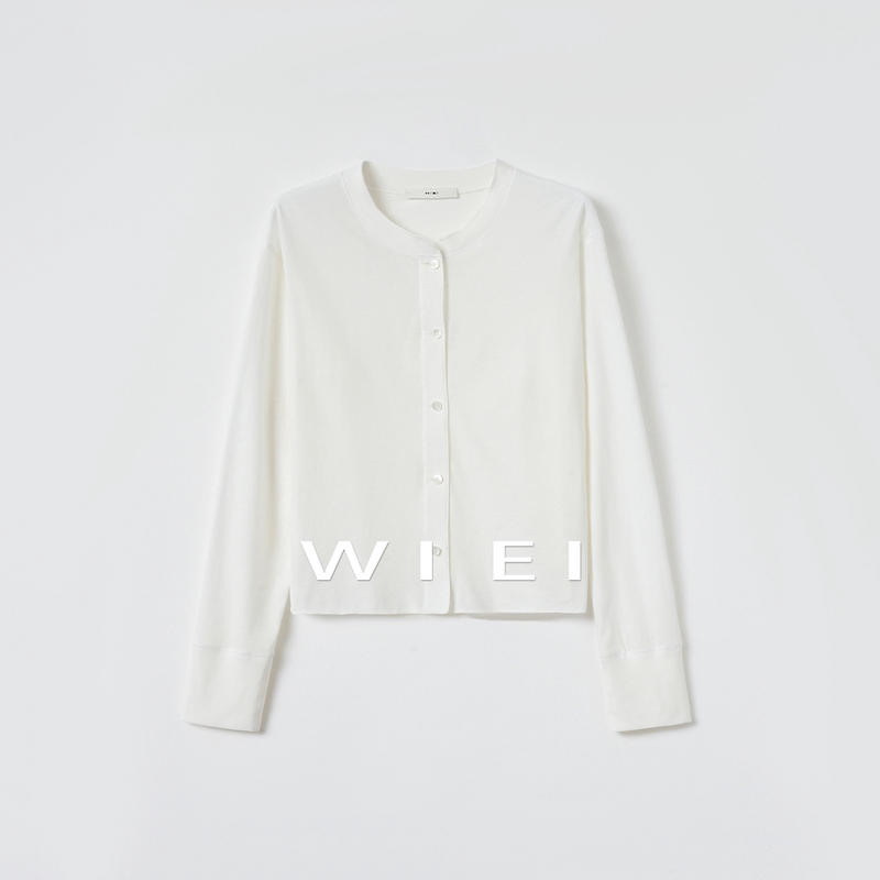 《Wi Ei》Henry Cardigan*T Row Style Versatile Single-Breasted Henry Cardigan for Commuting W26100108