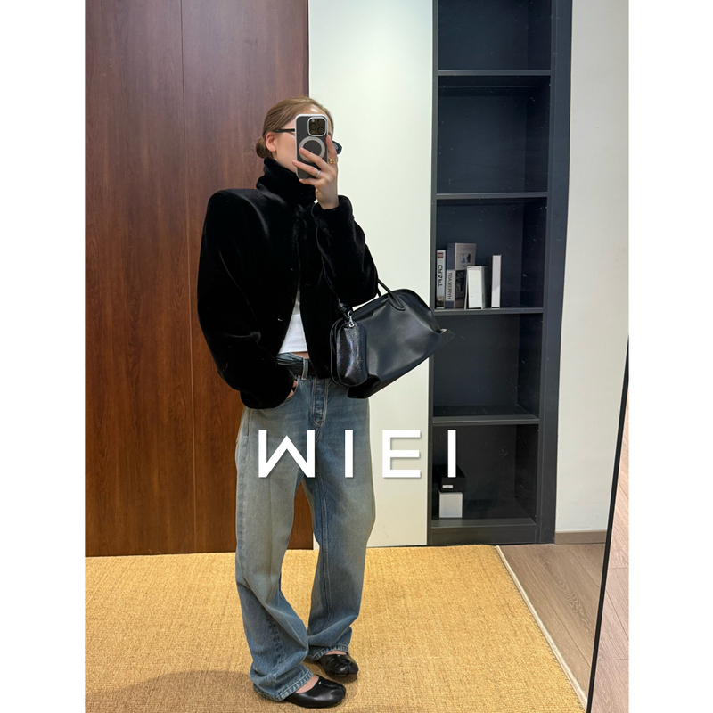 Rongrong Wiei Artistic Denim Vintage Heavy Washed Distressed Effect Casual Loose Jeans W26103083