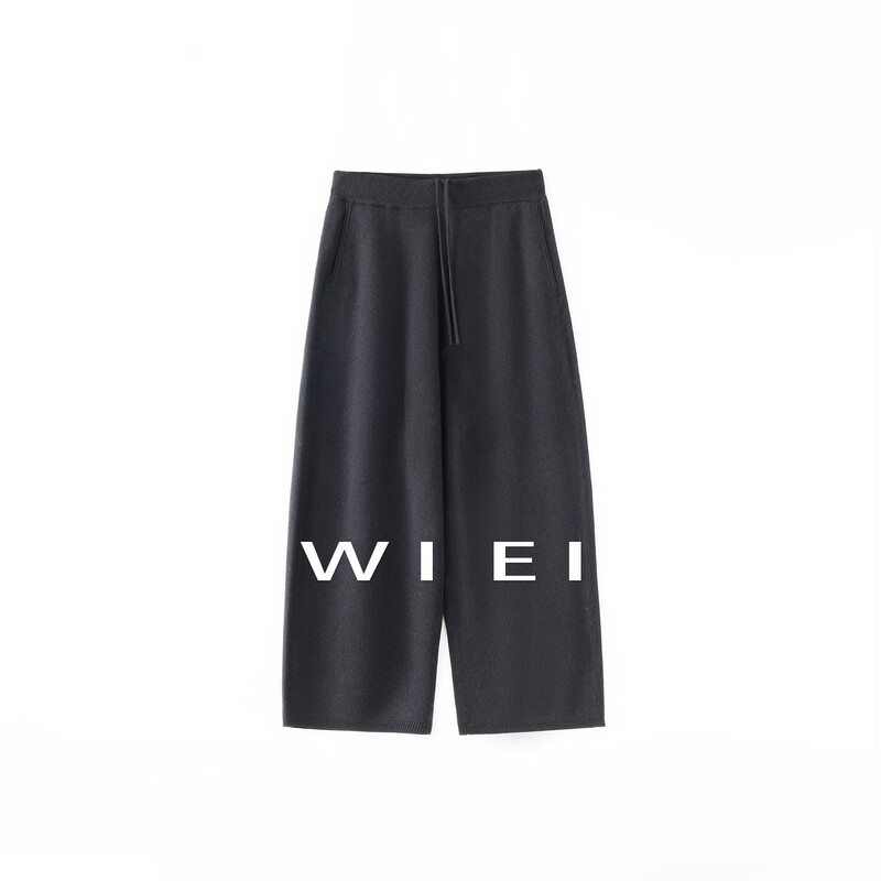 Rongrong Wiei *Heavyweight High-Density 100% Wool Silhouette Knit Casual Pants W26109288 Rongrong Wiei *Heavyweight High-Density 100% Wool Silhouette Knit Casual Pants W26109288