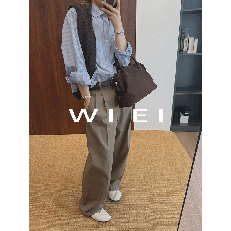 Rongrong Wiei's Same Source as the Small Striped Shirt, The*0W100% Imported Pima Cotton Short Striped Shirt W26101057 Rongrong Wiei's Same Source as the Small Striped Shirt, The*0W100% Imported Pima Cotton Short Striped Shirt W26101057