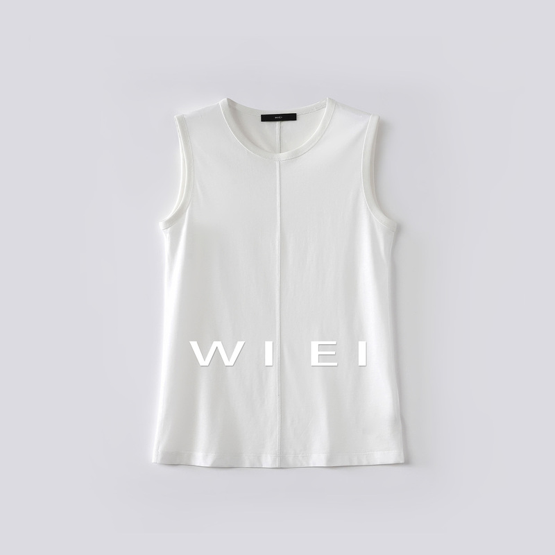 《Wi Ei》Segmented Vest* Lyocell+Cotton Minimalist Deconstructed Three-Dimensional Segmented Fashion Vest W26100131