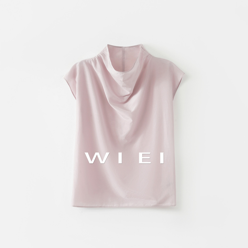 《Wi Ei》 Flutter Collar Shirt* Mulberry Silk + Cotton_ Quiet Luxury Flutter Collar Design Sleeveless Shirt W26100234 《Wi Ei》 Flutter Collar Shirt* Mulberry Silk + Cotton_ Quiet Luxury Flutter Collar Design Sleeveless Shirt W26100234