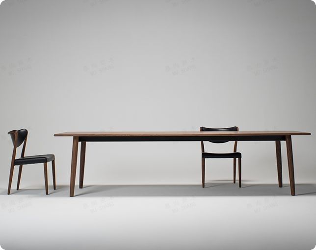 Nordic Solid Wood Dining Table Modern Minimalist Small Household Dining Table Designer Creative Strip Table Log Bench-Taobao