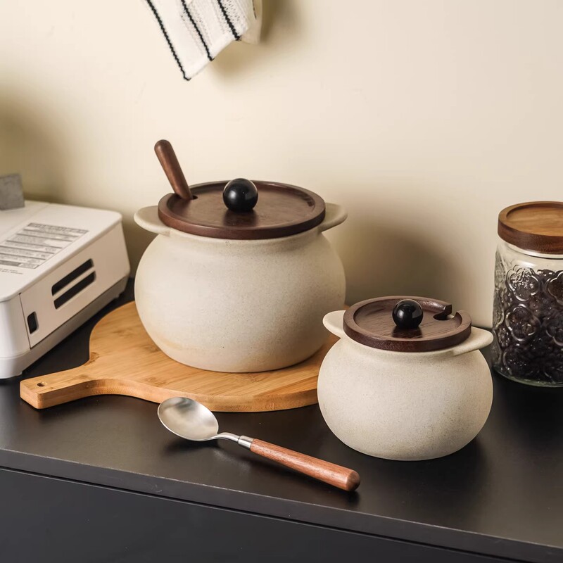 German Quality Coarse Pottery Lard Jar, Household Ceramic High-Capacity Kitchen Oil Jar, Chili Oil Jar, Meat Oil Jar German Quality Coarse Pottery Lard Jar, Household Ceramic High-Capacity Kitchen Oil Jar, Chili Oil Jar, Meat Oil Jar