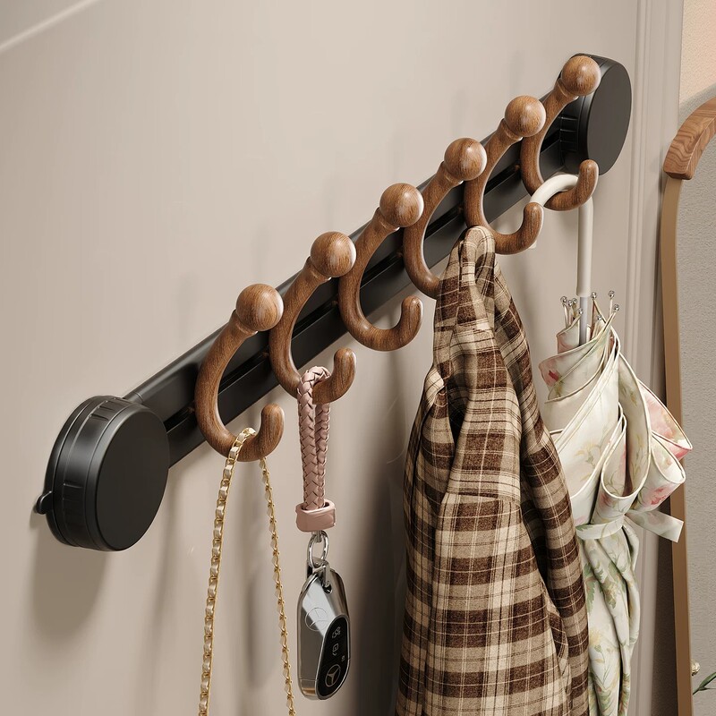 Vintage Style Suction Cup Door Hook, No Drilling Required, Vintage Style Bathroom Strong Adhesive Clothes Hook, Clothes Hanger