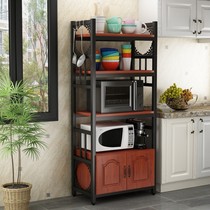 Kitchen Shelving Ground Floor Home Oven Microwave Oven Rack Multilayer Bowl dishes seasoning Supplies containing lockers