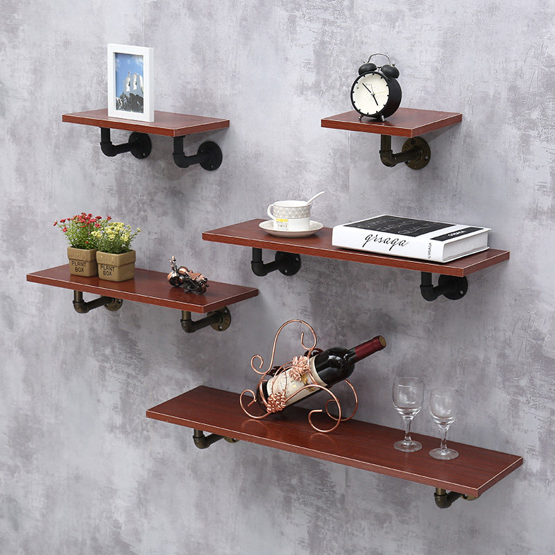 Wall shelf Creative wall partition Wall hanging word shelf Wall wrought iron bookshelf wall decorative frame