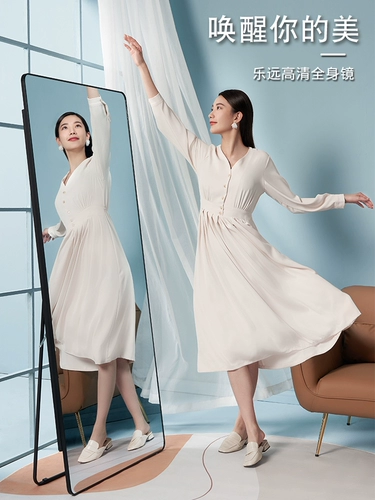 Зеркало в полный рост, зеркало для украшения дома в спальне, туалетное зеркало для девочек, настенное трехмерное зеркало, настенное напольное зеркало в общежитии