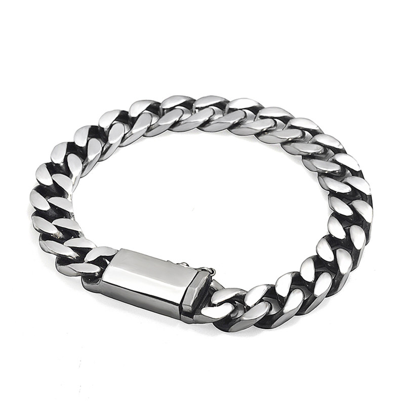 925 Pure Silver Tide Card Retro Made Old Tank Handmade Men's Ins Little Crowdsourced Design Minimalist Couple Lettering Birthday Gift