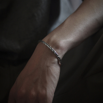 S925 silver comeback ancient minimalist with female opening bracelet stylish twist handwoven teddy silver bracelet male ochre silver ornament