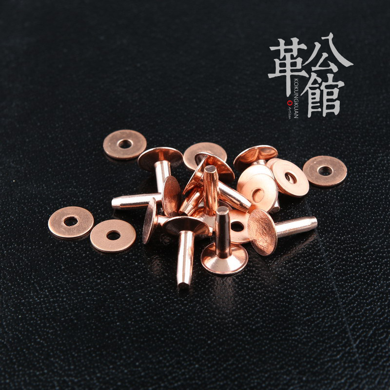 American Perpetual Solid Red Copper Meteor Red Bronze Handmade Leather Leather Bags Fixed Ram RRL Royal Accessories