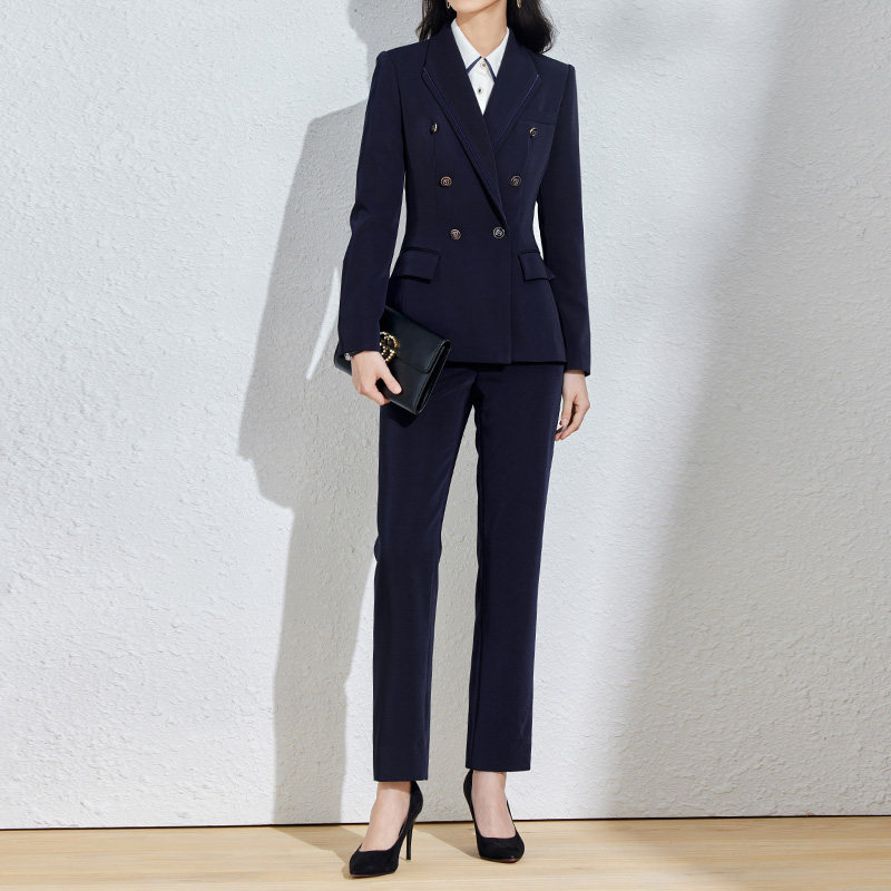 High-end Professional Suit Women's Autumn Winter Fashion Temperament President Civil Servant Interview Positive Dress Suit Jewelry Store Work Clothes