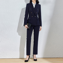 High-end Professional Suit Womens Autumn Winter Fashion Temperament President Civil Servant Interview Positive Dress Suit Jewelry Store Work Clothes