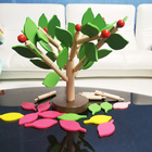 儿童插叶树立体拼图宝宝益智拼插手工玩具材料幼儿园中班小班区域