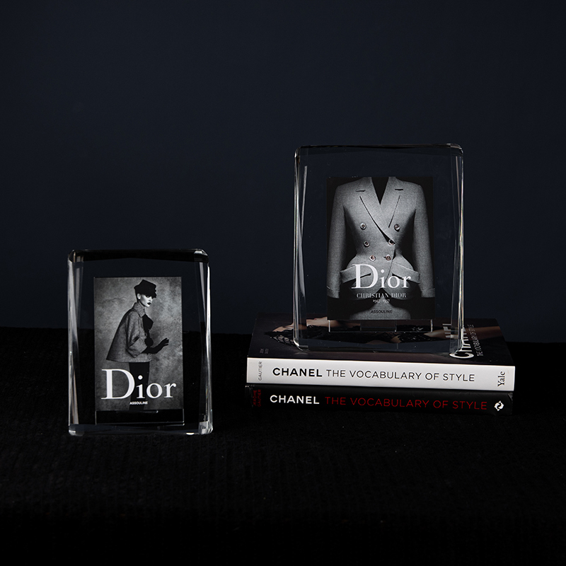 Model House Modern Minimalist Light Luxury Faceted K9 Crystal Photo Frame Bedroom Dressing Room Study Desktop Wedding Photo Ornament