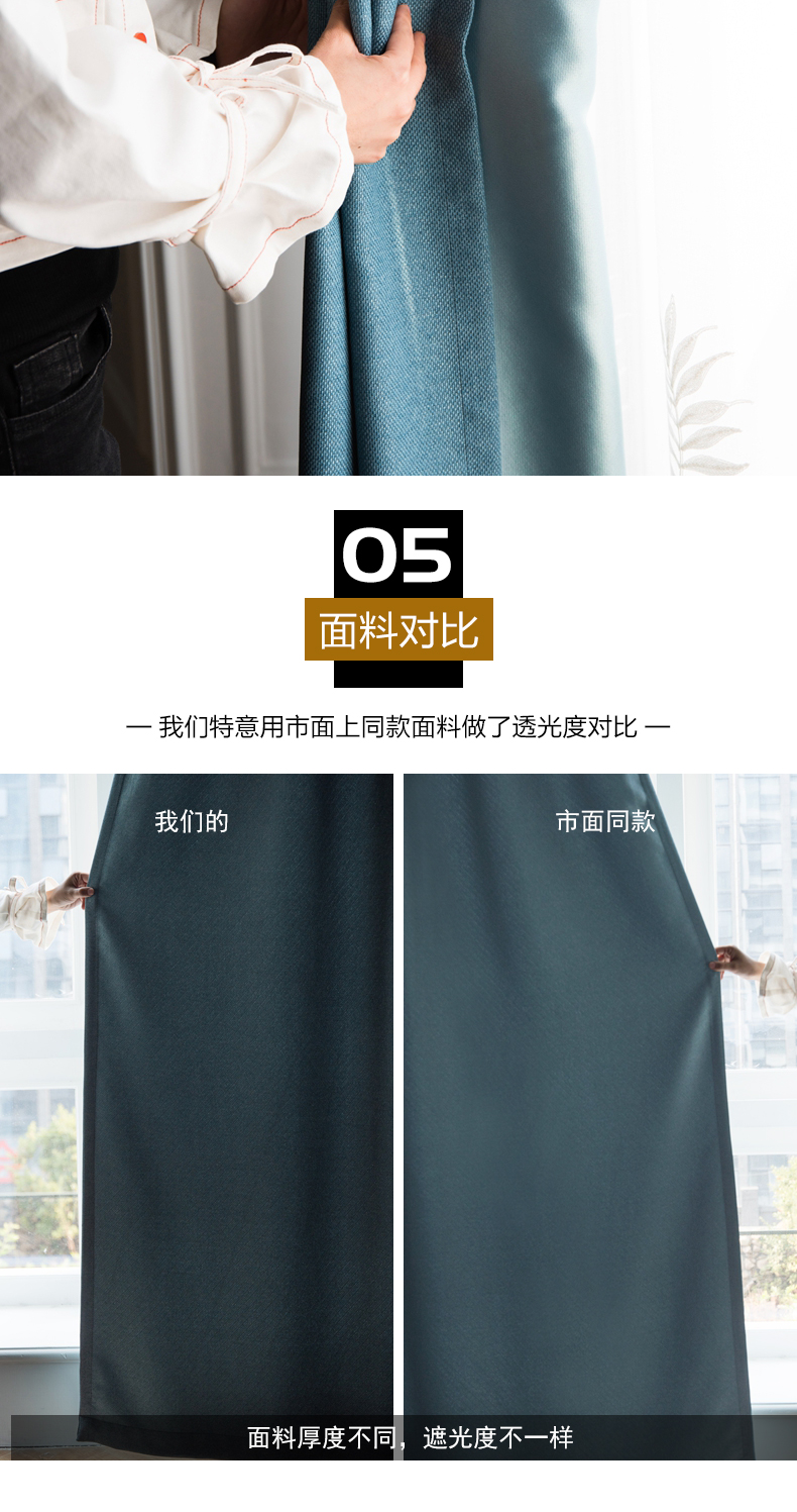 Rèm cửa phòng ngủ hoàn thiện đơn giản và hiện đại 2019 mới chất liệu cotton màu lanh in rèm chắn gió tùy chỉnh - Phụ kiện rèm cửa khung rèm cửa