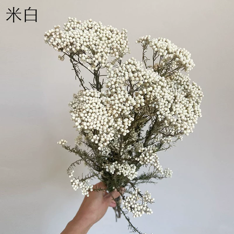 Rice цветок бессмертный букет засохший цветок пакет домашнее обеденная комната декор смешанный и подобрать букет украшения ручной работы корзина масло-плавучий материал
