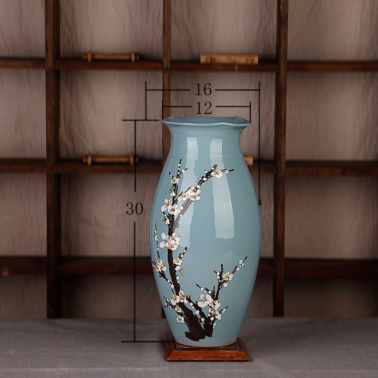Authentic Jingdezhen vẽ tay vẽ gốm, đục lỗ, đất, bát thịt, cắm hoa trong nhà, bình nước - Vase / Bồn hoa & Kệ gáo dừa trồng lan