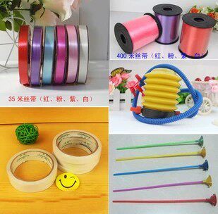 Wedding Trim Supplies Big-Rod Ribbon with transparent adhesive tape Double-sided Adhesive Dot foot tread Inflator Accessories
