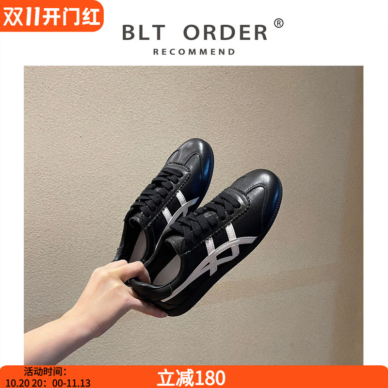 First-Layer Cowhide Black Shoes, Genuine Leather Sneakers for Women, 2026 New Autumn Flat Casual Women's Shoes, German Training Sneakers First-Layer Cowhide Black Shoes, Genuine Leather Sneakers for Women, 2026 New Autumn Flat Casual Women's Shoes, German Training Sneakers