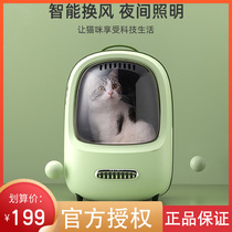 Small Peat Cat Bag Out Portable Space Cabin Kitty Supplies Cage Double Shoulder Bag Transparent Breathable Pet Backpack