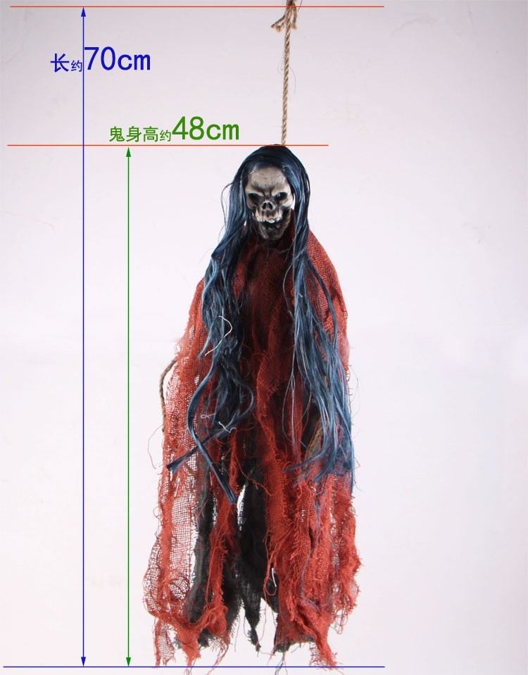 Đạo cụ kinh dị Halloween Bar Mall Sắp xếp đồ dùng Nhà ma ám Trang phục lớn lên Zombie Kiểm soát âm thanh Treo trang trí ma - Sản phẩm Đảng / Magic / Hiệu suất đồ hóa trang pokemon	