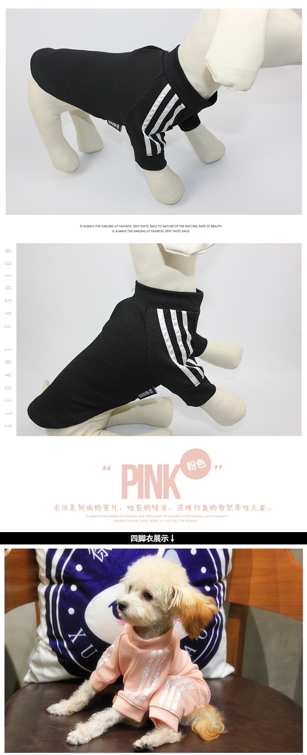 Quần áo chó Teddy mùa xuân và mùa thu chó mỏng quần áo bốn chân thú cưng con chó nhỏ mèo quần áo mèo xu hướng thể thao thẻ - Quần áo & phụ kiện thú cưng quần áo chó