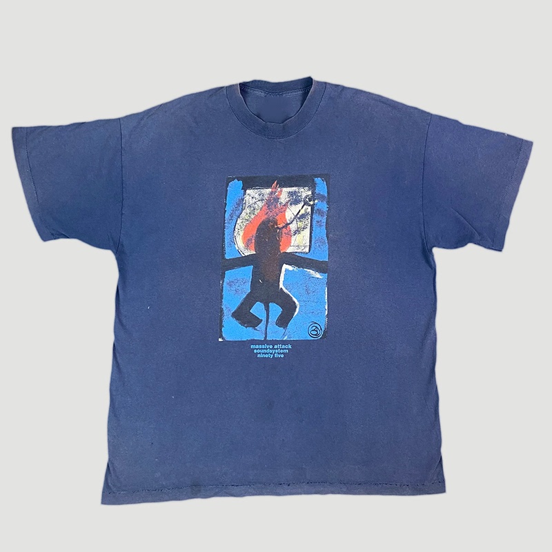 Massive Attack British Band Album Soundsystem Rock Short-Sleeve Direct-Print T-Shirt