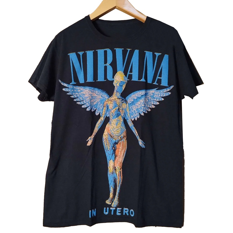 Nirvana Band Nirvana Cobain Rock American High Street Pure Cotton Oversize Men's Short-Sleeved T-Shirt Nirvana Band Nirvana Cobain Rock American High Street Pure Cotton Oversize Men's Short-Sleeved T-Shirt