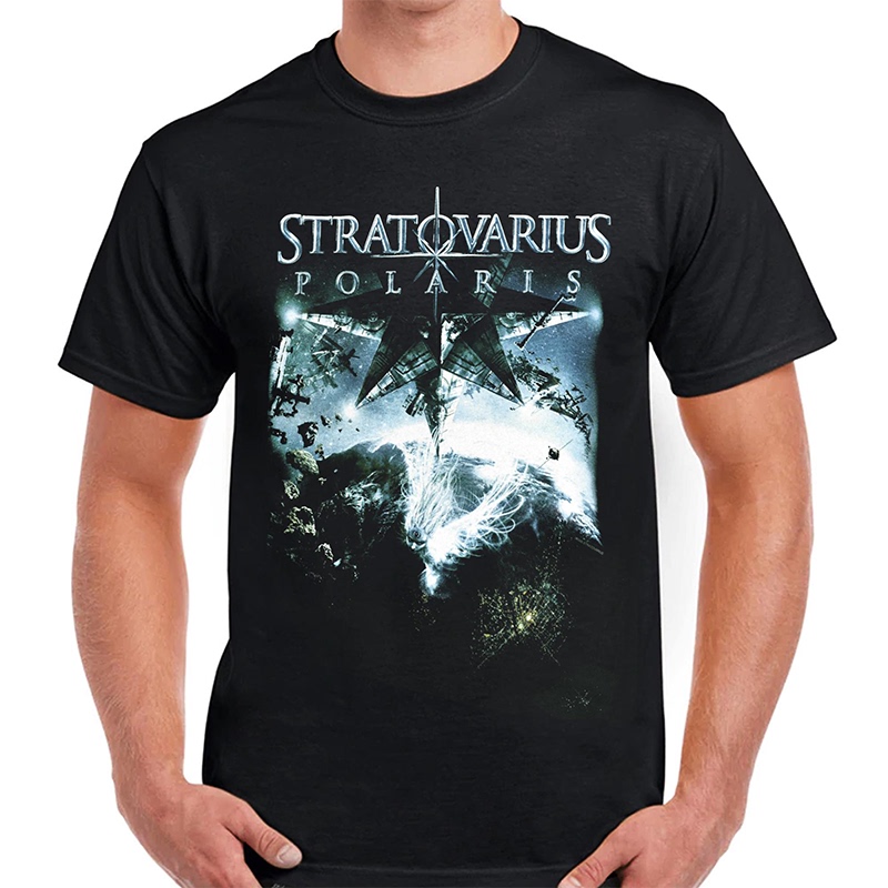 2025 New Model Stratovarius Heavy Metal Rock American Short-Sleeve Pure Cotton T-Shirt for Men 2025 New Model Stratovarius Heavy Metal Rock American Short-Sleeve Pure Cotton T-Shirt for Men