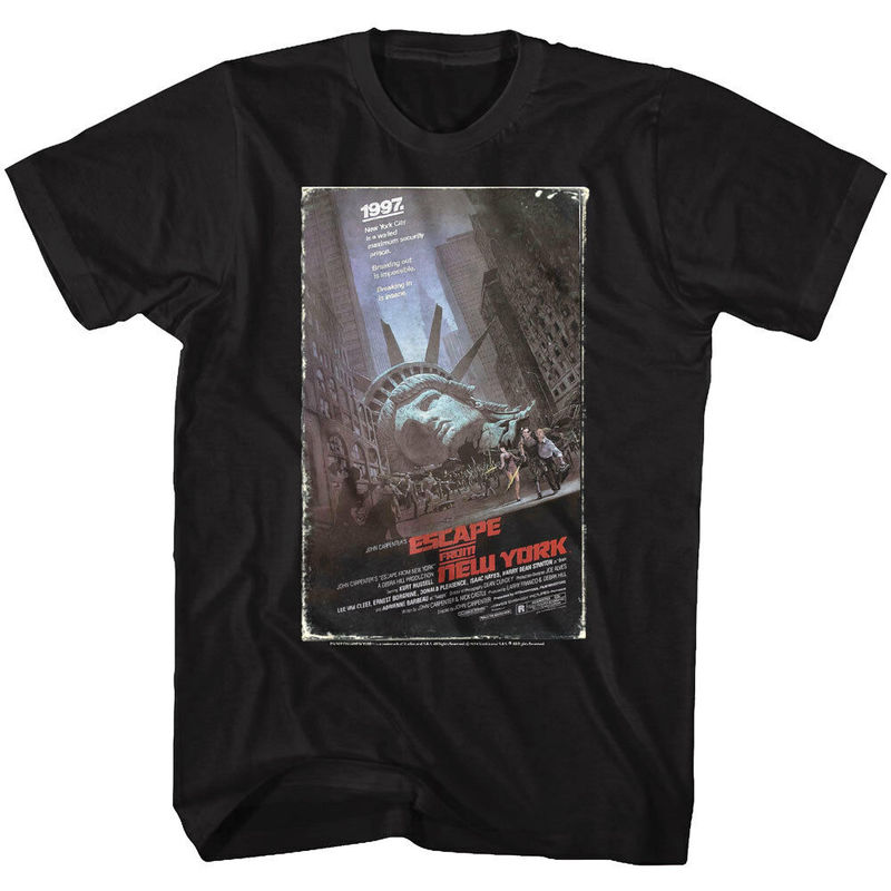 1997 Escape from New York T-Shirt New York Escape Movie Collaboration T-Shirt