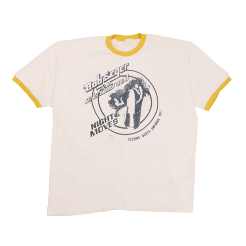 Bob Seger Singer Hard Rock Style American High Street Vintage Slim-Fit Short-Sleeved Men's T-Shirt