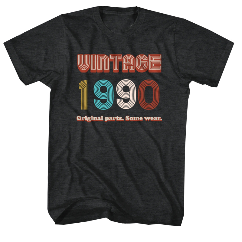 70S 80S 90S 1990 Birthday Year Retro Nostalgic Vintage American Retro Casual Men's Loose T-Shirt
