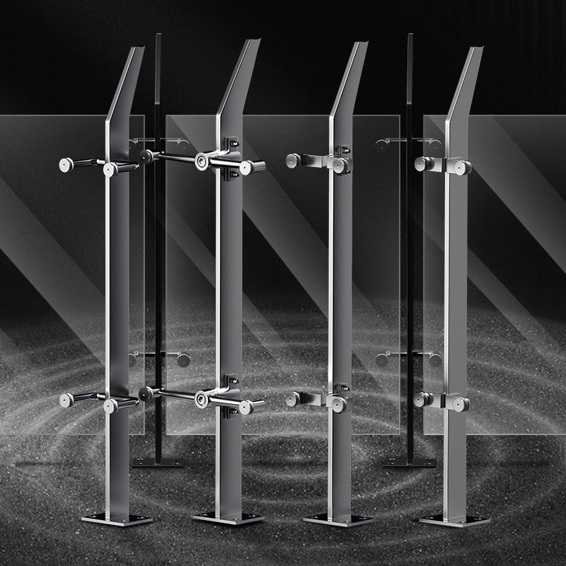 Stainless steel stainless steel staircase balcony armrest glass railing project column non-standard guardrail