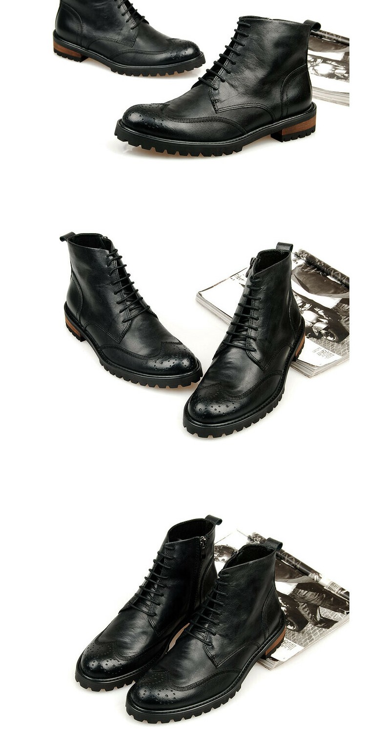Hàn Quốc phiên bản của người Anh retro cũ người đàn ông da Martin khởi động của nam giới khởi động giày thủy triều của nam giới giày boots bốt cao giày