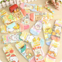 Cartoon sock wall corner creature Bikachu womens short socks shallow boat socks invisible cute Japanese low-top candy socks