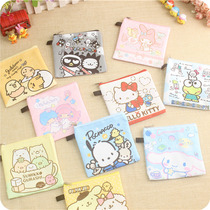 Korean cartoon melody pudding big-eared dog double-sided change bag zipper storage student small wallet Tampon bag