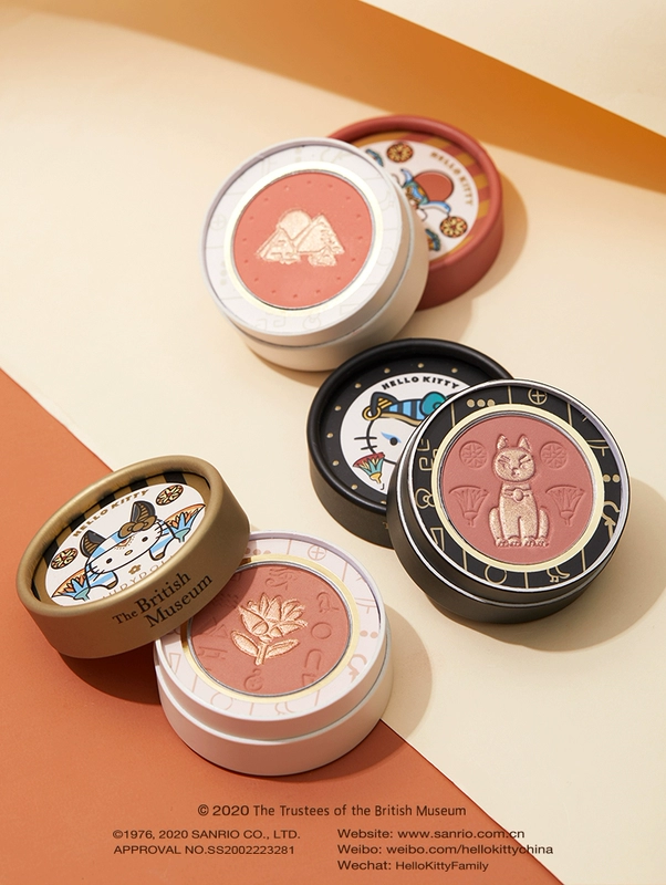 Bảo tàng Anh Hello Kitty Orange Flower Adventure Ai Cập Phấn má hồng nổi Pearlescent Matte Fine Shining High Gloss - Blush / Cochineal