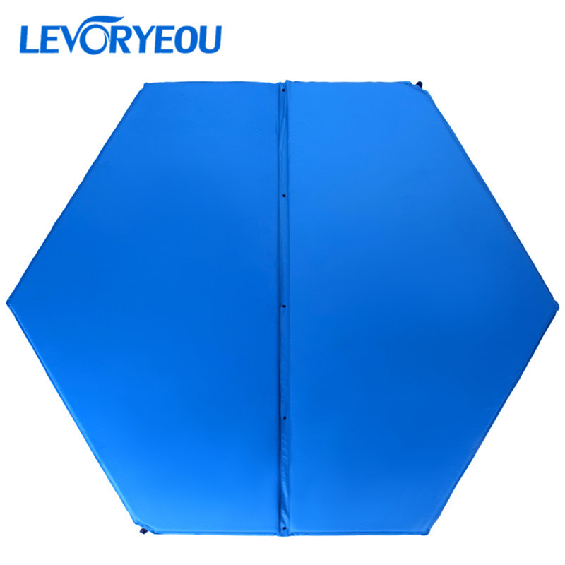 Outdoor hexagonal automatic inflatable mat Moisture-proof mat widened and thickened tent mat Lunch break bed camping Camping sleeping mat