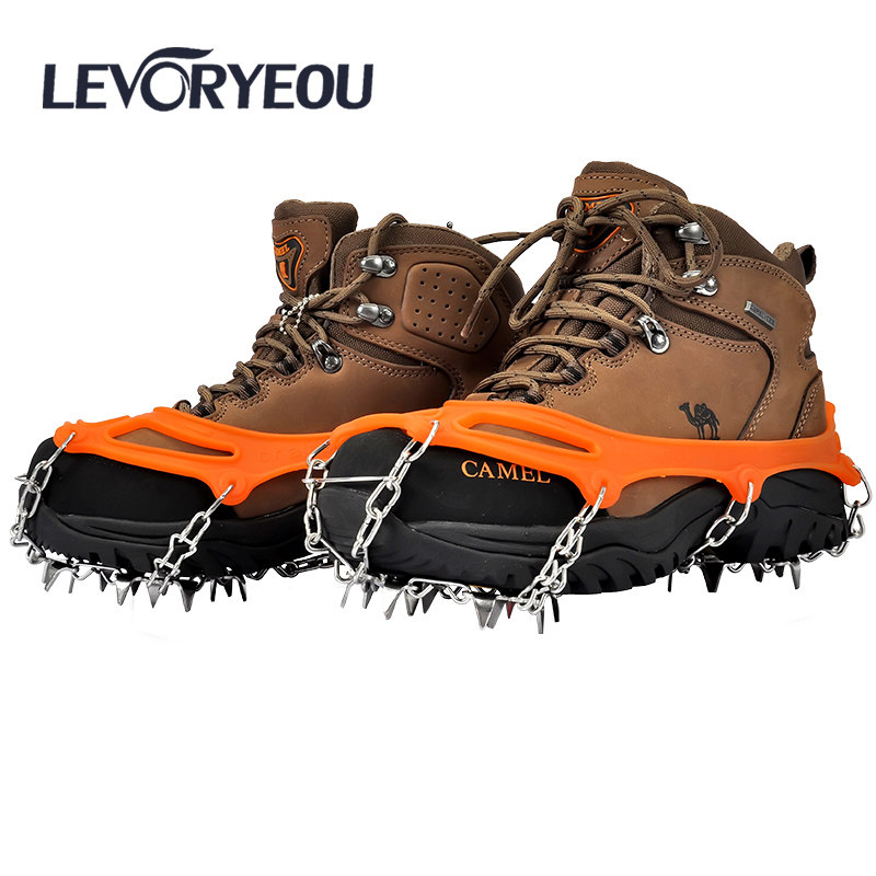 ステンレス製アイゼン滑り止めシューズカバー、プロ用登山、雪上釣り、氷面アイゼンチェーン、簡易アイゼン登山用具