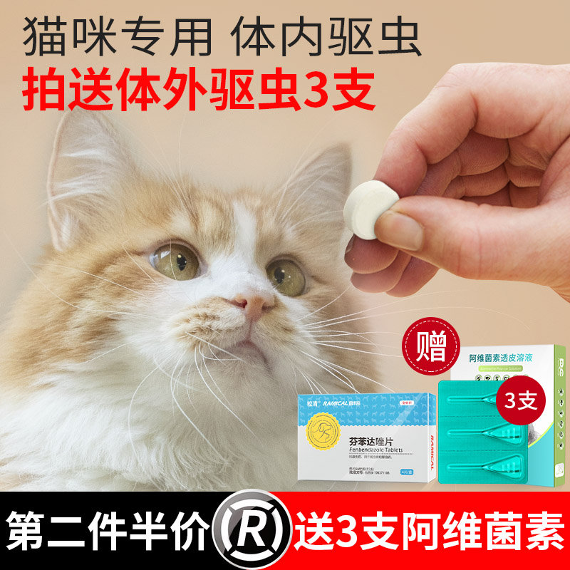 Cats in the body of pest repellent febenzole pets in a puppy into cats and outside the insect drug droplets