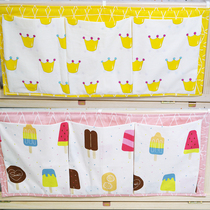 Custom Crib Head Hanging Bag Pure Cotton Baby Multilayer Diaper Bag Cashier Bag Multifunction Storage Bag Full Cotton Bed