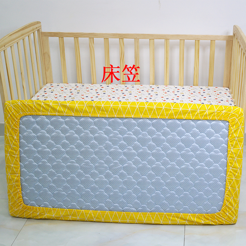 Custom pure cotton children's bed hat 1 5m baby bb bed cover baby bed linen 1 2m full cotton cartoon baby bed goods